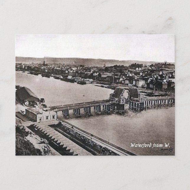 Cartão postal antigo - Waterford, Irlanda (Frente)