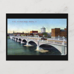 Cartão postal antigo - Waterloo, Iowa, EUA