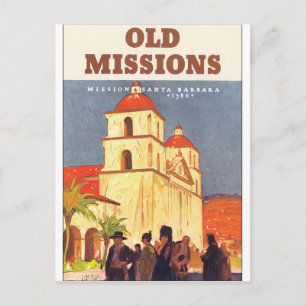 Cartão Postal Antigos Missionários Santa Bárbara Cartaz de Viage