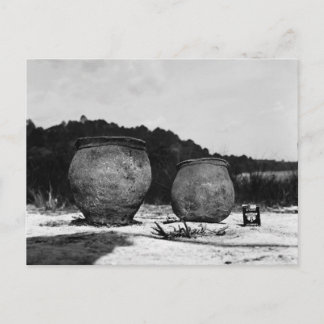 Cartão Postal Antigos Potes Clay, Sul do México