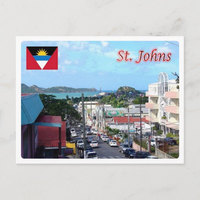 Cartão Postal Antígua e Barbuda - Johns Santos - (Frente)