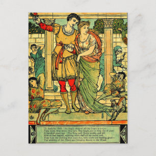 Cartão Postal Antiguamente Romântico Walter Crane, Bela Adormeci