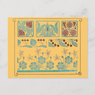 Cartão Postal Antiguidade Art Nouveau Pattern Design Maurice Pil