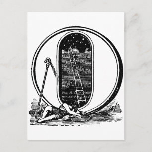 Cartão Postal Antiguidade Caligráfica Masônica Símbolos - Let