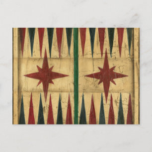 Cartão Postal Antiguidade Conselho de Jogos Backgammon por Ethan