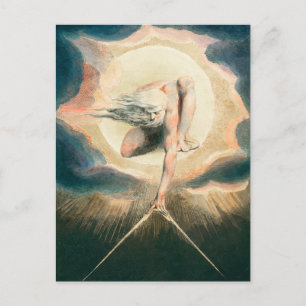 Cartão Postal Antiguidade William Blake Earth Compass Symbolismo