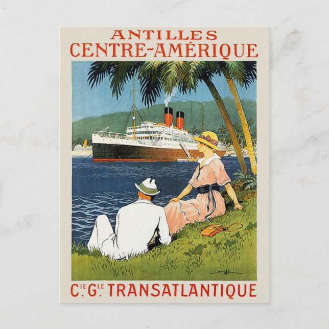 Cartão Postal Antilles Center-Amerique (Frente)