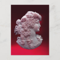 ANTIQUE CAMEO,SENHORA COM UVAS