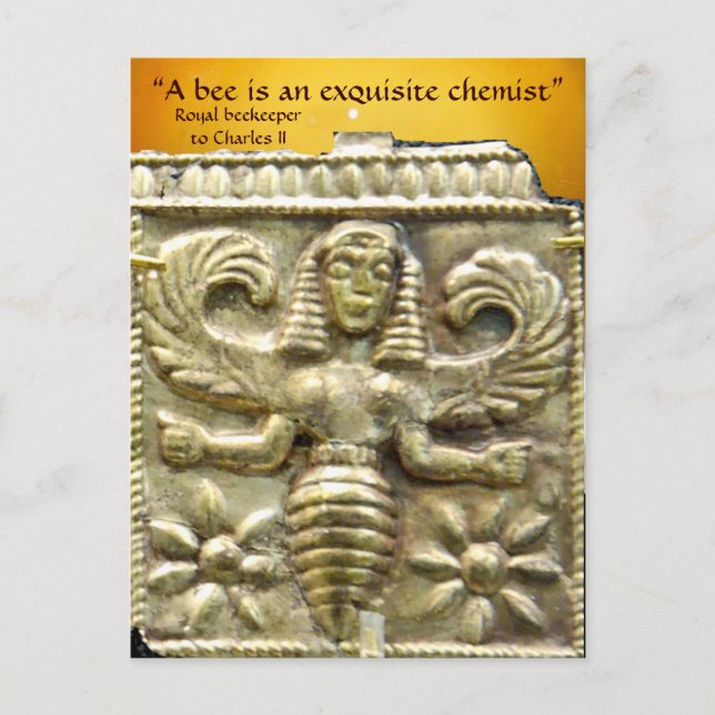 CARTÃO POSTAL ANTIQUE GREGO MEL ABELHA GODDESS (Frente)