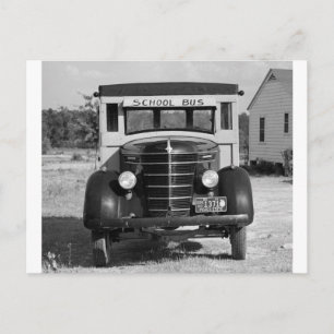 Cartão Postal Antique School Bus, Greensboro, Geórgia, 1941