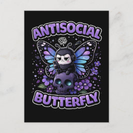 Cartão Postal Antisocial Butterfly