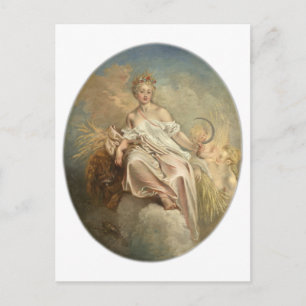 Cartão Postal Antoine Watteau Ceres (Verão) c1717-1718