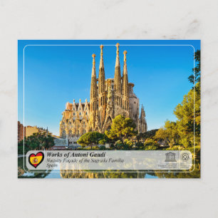 Cartão Postal Antoni Gaudí - Sagrada Família - Facade Natividade