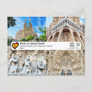 Cartão Postal Antoni Gaudí - Sagrada Família - Facade Natividade