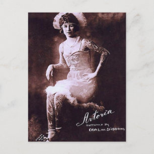 Cartão Postal Antonia, a Senhora Tatuada