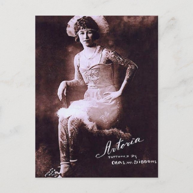 Cartão Postal Antonia, a Senhora Tatuada (Frente)