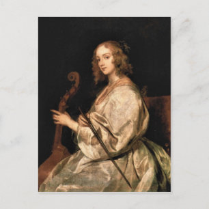 Cartão Postal Antoon van Dyck - Retrato de Mary Ruthven esposa d