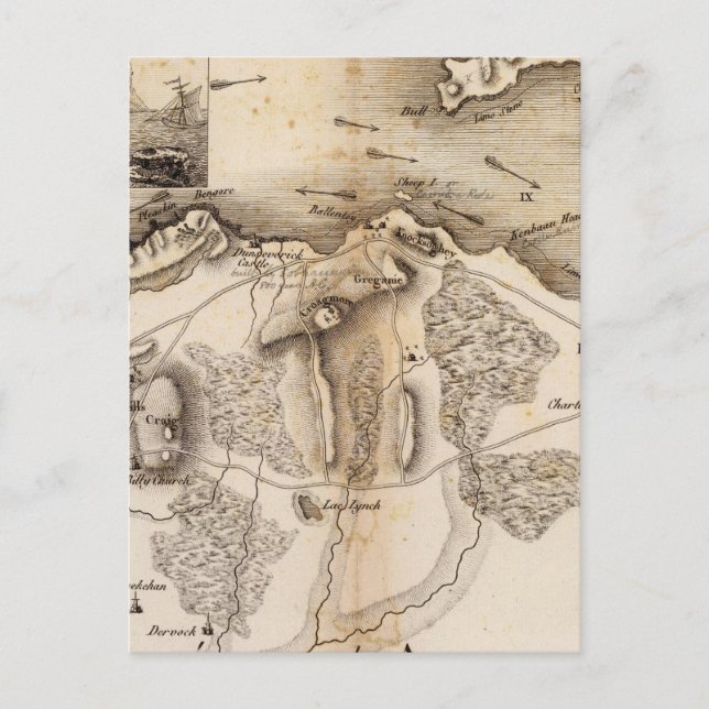 Cartão Postal Antrim, Raghery (Frente)