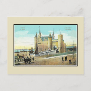 Cartão Postal Antuérpia Bélgica: castelo Steen restaurado na d