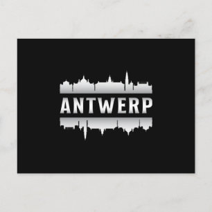 Cartão Postal Antuérpia Bélgica Cidade Skyline Cityscape Funny G