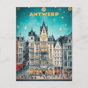 Cartão Postal Antwerp Belgium Viagem