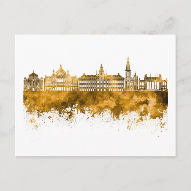 Cartão Postal Antwerp skyline (Frente)