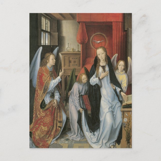 Cartão Postal Anunciação de Hans Memling (Frente)