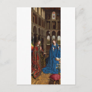 Cartão Postal Anunciação de Van Eyck Premium Luz da Catedral