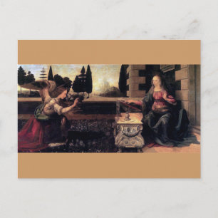Cartão Postal Anunciação Leonardo Da Vinci