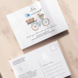 Cartão Postal Anunciamento de Movimentação de Bicicleta de Aquar