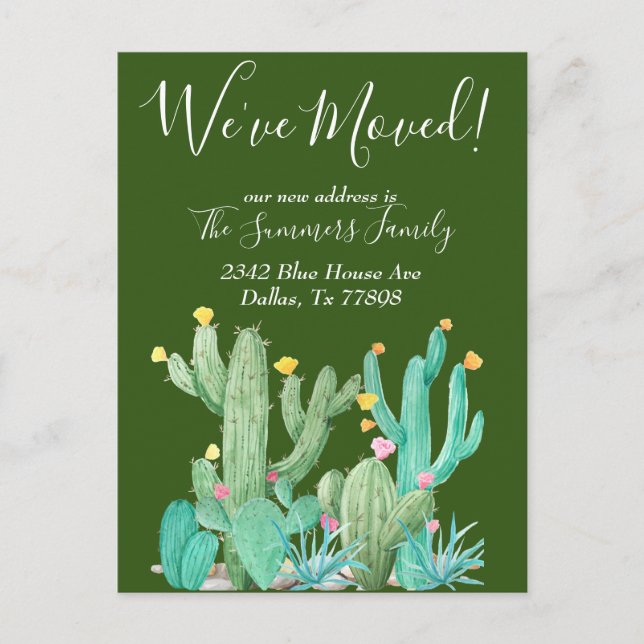 Cartão Postal Anunciamos Cactus Desert Cactos (Frente)