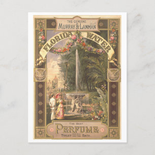 Cartão Postal Anúncio Antigo da Perfume Água de Flórida