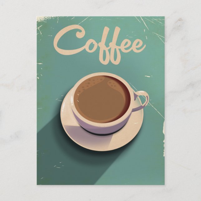 Cartão Postal Anúncio antigo de café (Frente)