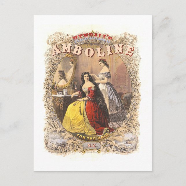 Cartão Postal Anúncio Antigo para Amboline de Kendall (Frente)