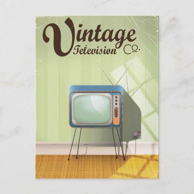 Cartão Postal Anúncio da Vintage Television Co. (Frente)