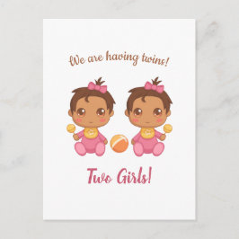 Cartão Postal Anúncio das gêmeas da menina