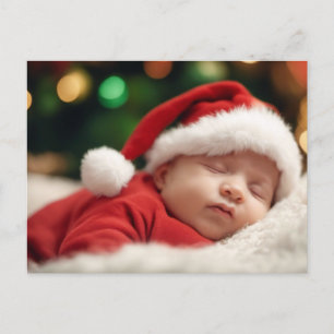 Cartão Postal Anúncio de Bebê de Foto em Ganso de Aquarela - Car