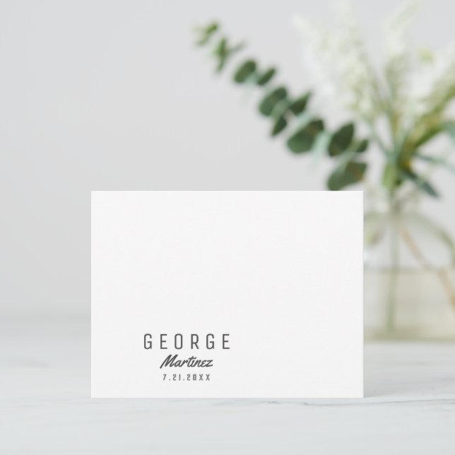 Cartão Postal Anúncio de bebê exclusivo de fotografia do recém-n (Em pé/Frente)