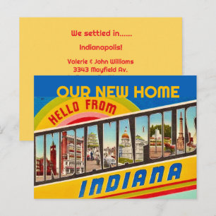 Cartão Postal Anúncio de Boas-Vindas de Indianapolis IN