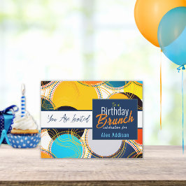 Cartão Postal Anúncio de Café da Manhã de Aniversário Colorido R