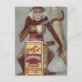 Cartão Postal Anúncio de Café Vintage