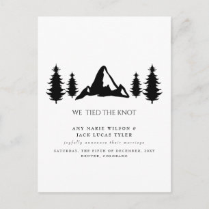Cartão Postal Anúncio de casamento do Pine Montanha Elegante Sim