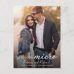 Cartão Postal Anúncio de Casamento Pequeno com Foto Fofa