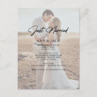 Anúncio de casamento simples e moderno com foto de
