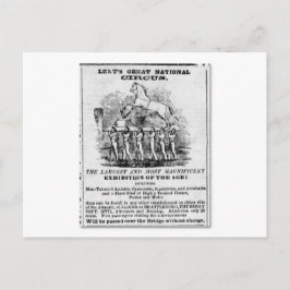 Cartão Postal Anúncio de Circo Nacional Excelente de Lent