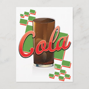 Cartão Postal Anúncio de Cola Vintage