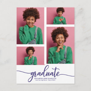 Cartão Postal Anúncio de Conclusão do Ensino Médio 4 Foto Postca