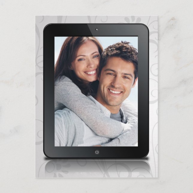 Cartão Postal Anúncio de data de casamento (Frente)