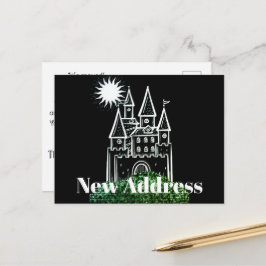 Cartão Postal Anúncio de Endereço de Nova Casa Elegante e Simple