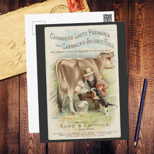 Cartão Postal Anúncio de Fazenda Reed Carnrick Vintage